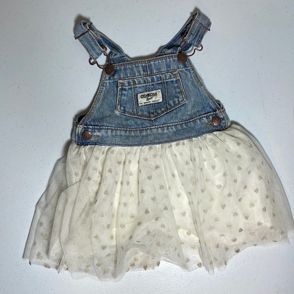 Osh Kosh Overall Skirt/ dress size 12 m
